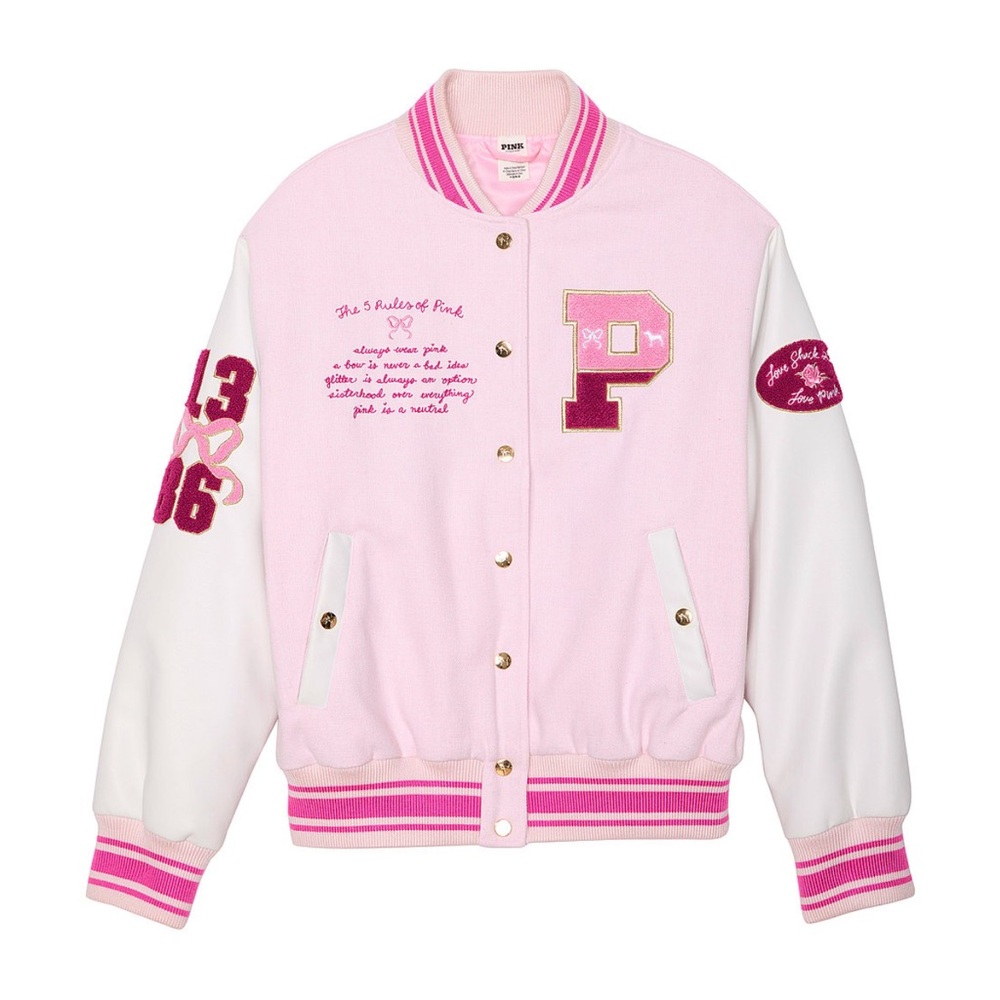 LoveShackFancy X PINK VS Varsity Jacket 🩷